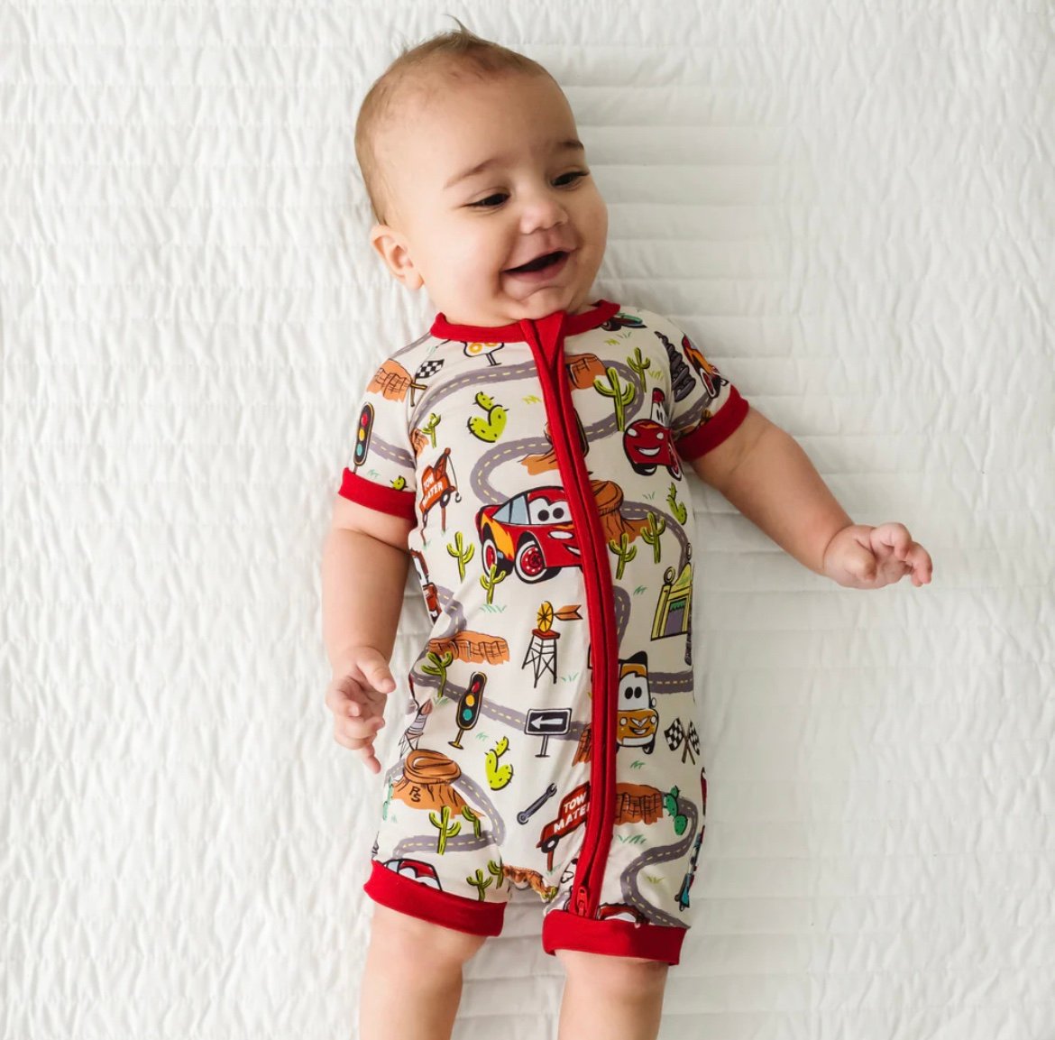 Little Sleepies Cars Disney Pixar Radiator Springs PJ Shorty Zippy Size 18/24m