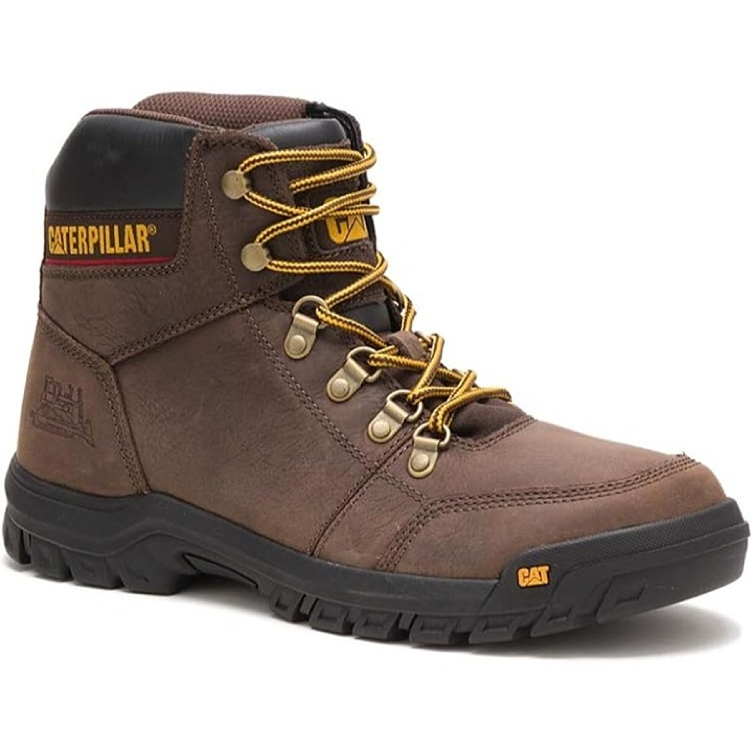 Caterpillar Men's Soft Toe Outline  Leather Work Boots NEW in box size 8