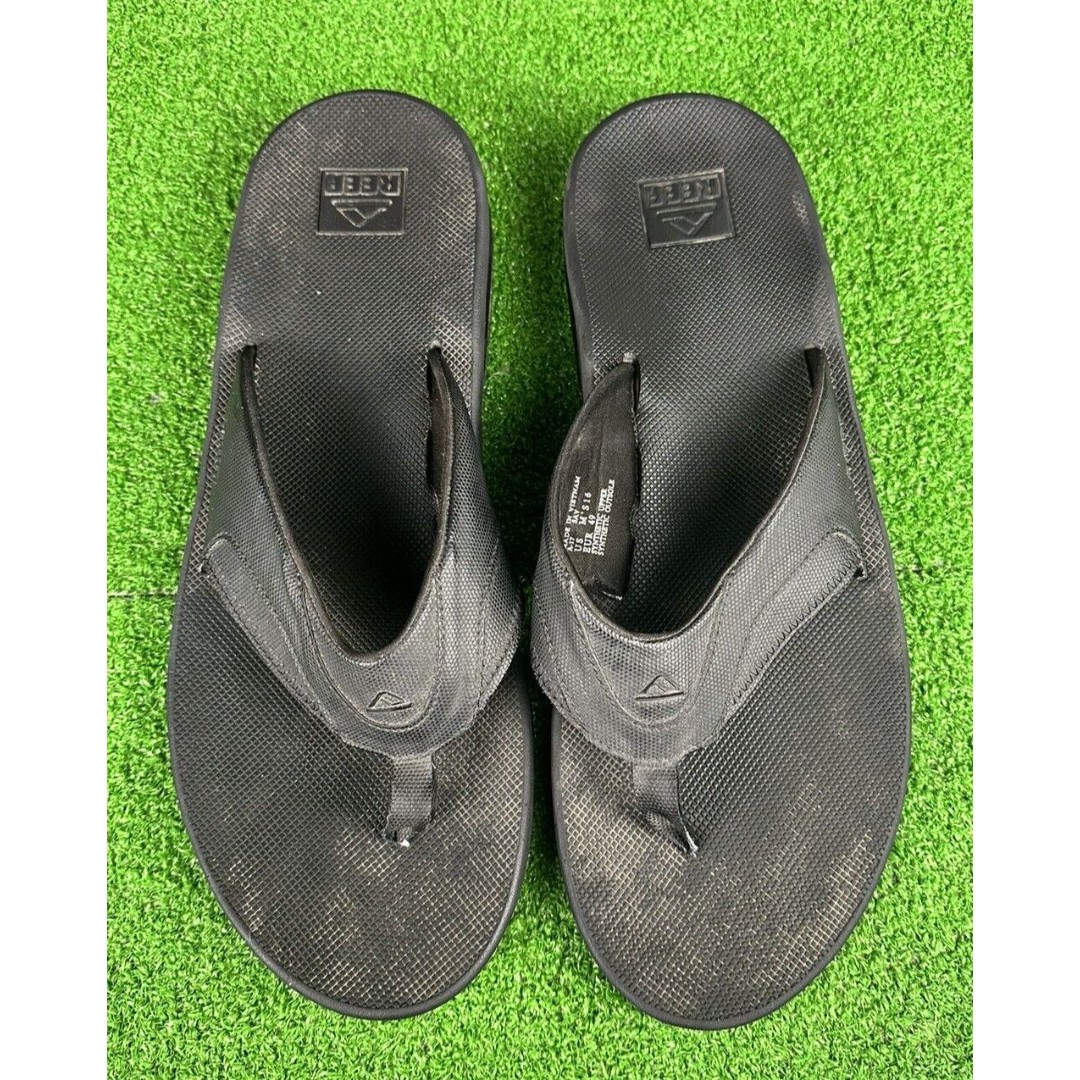 REEF Men's Black Flip Flops Sandals Size 16 Bottle Opener