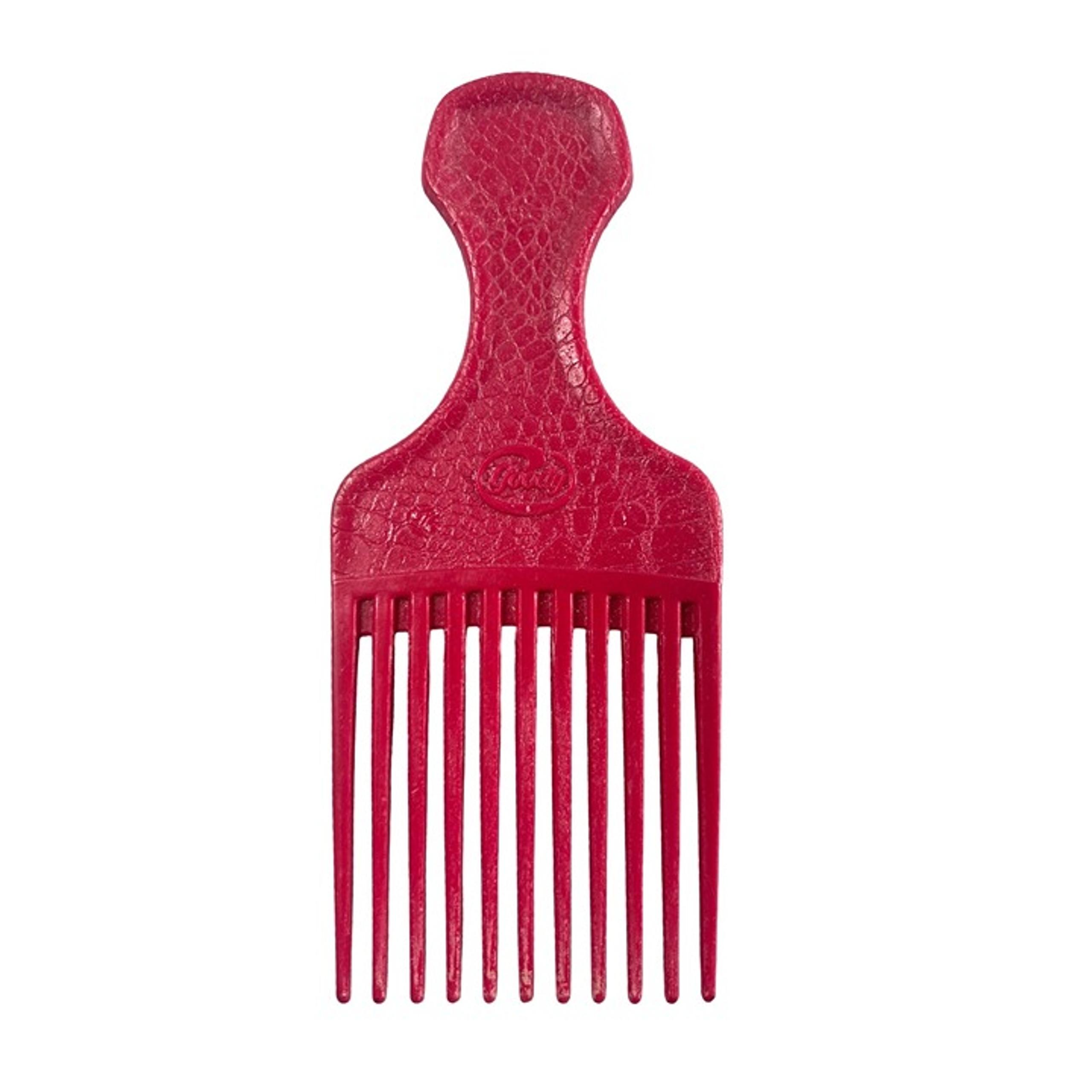 Vintage Goody Alligator Texture Hair Pick Red 5.5" Long Durable Plastic For Thic