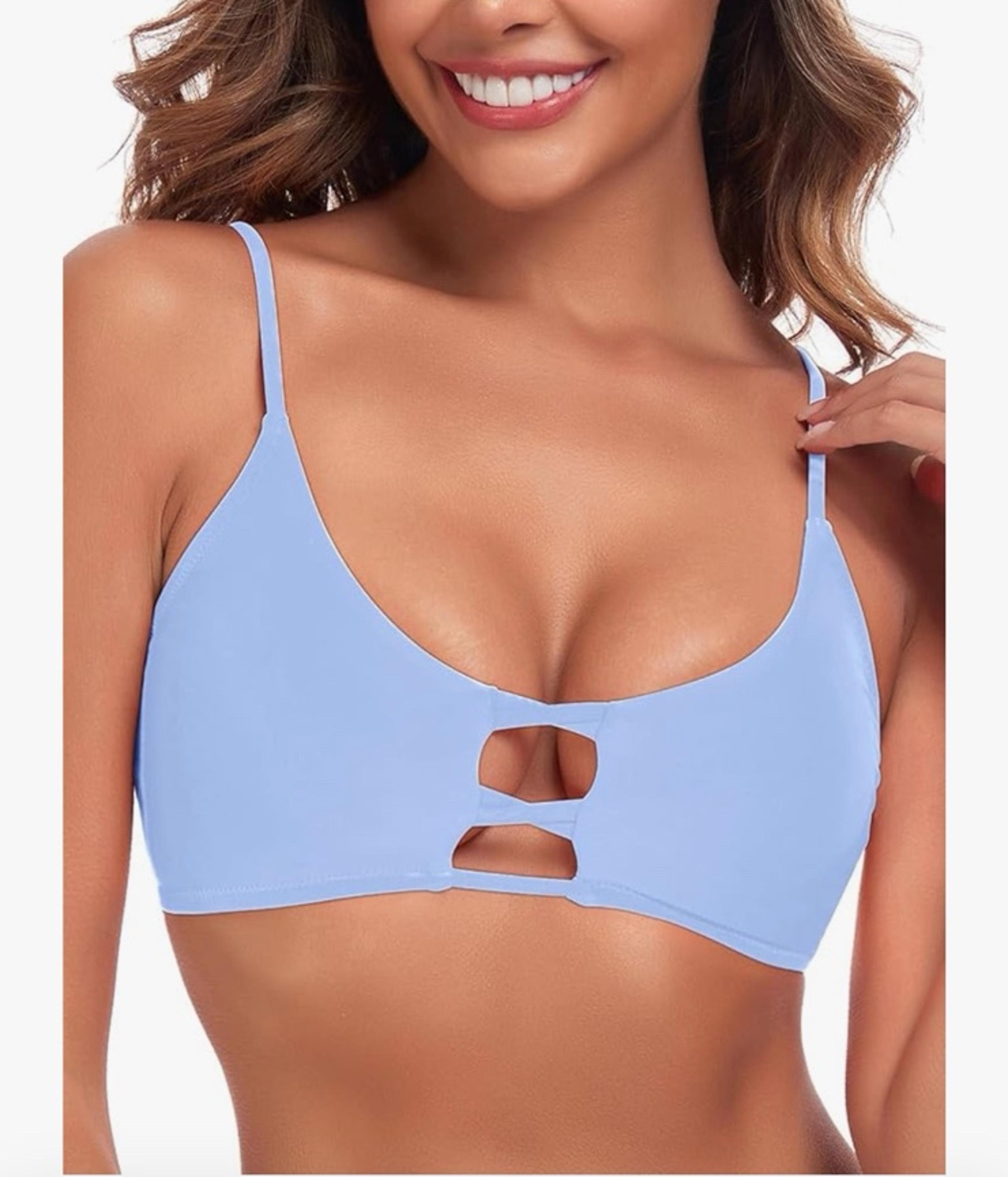 NEW RELLECIGA Women's Strappy Bikini Top (small)