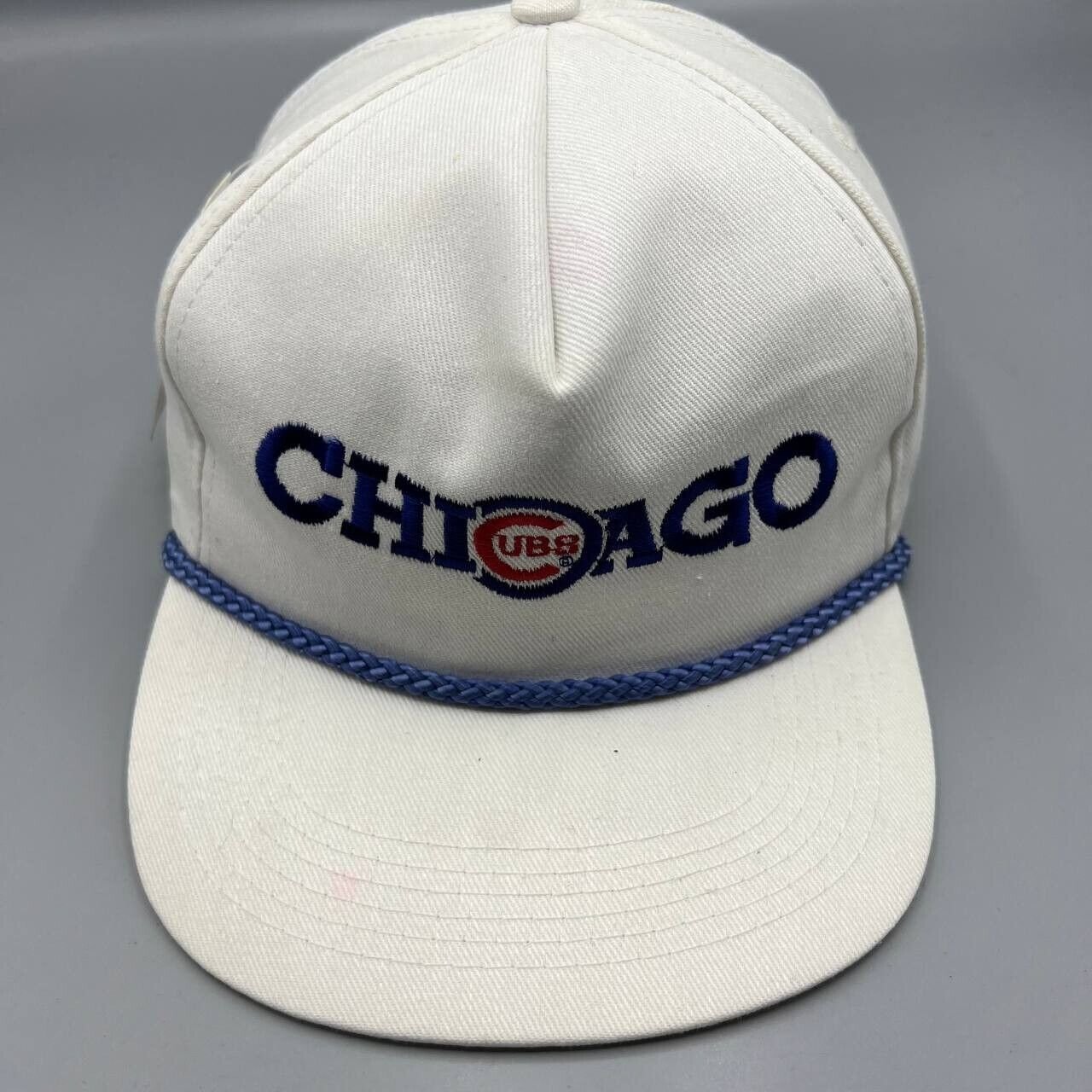 Vintage Chicago Cubs Hat Men White Twins Enterprise Snap Back Cap