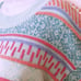 Vintage 80s Knit Sweater Haberdasher Lady-L Geometric 3-D Stripe Fair-Isle Bold
