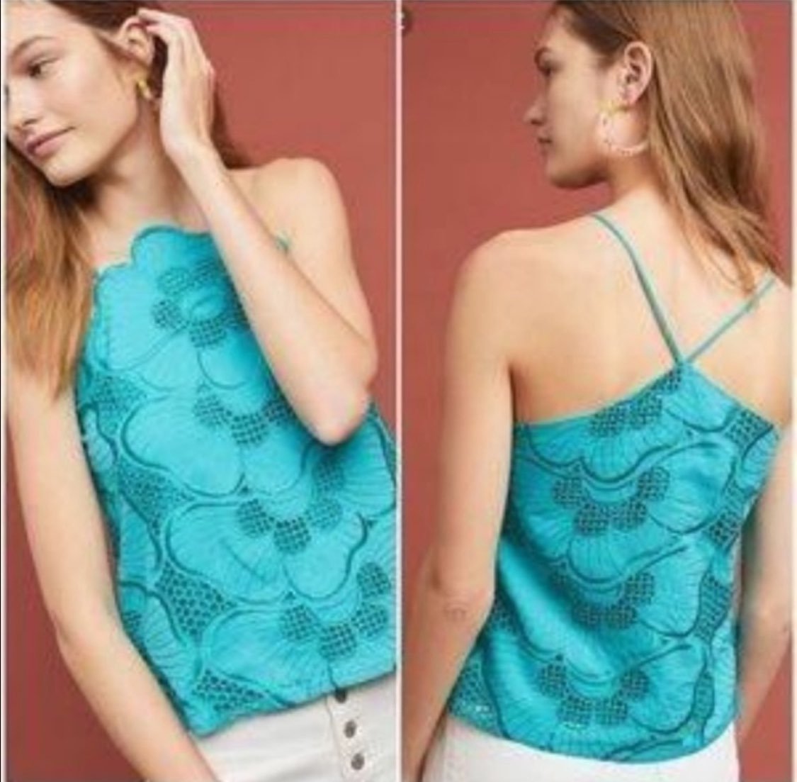 Corey Lynn Calter Embroidered Floral Top