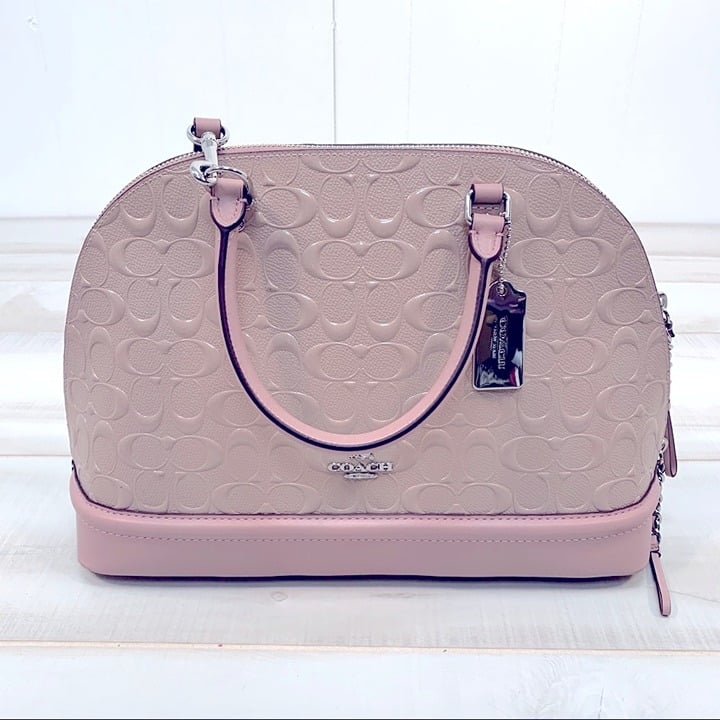 Coach Sierra Satchel and Matching Wallet SET Blush Pink Patent Leather Signature