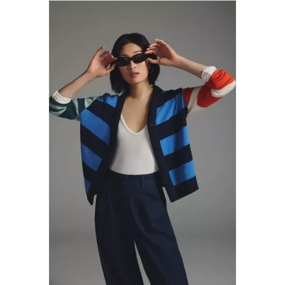 Kule Remus Striped Cashmere Cardigan