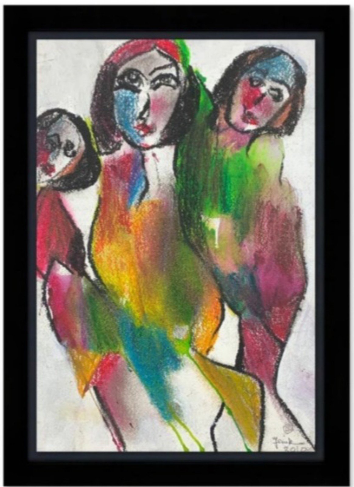 Jenik Cook Original Acrylic Painting Hand Signed With Authenticity Letter Framed