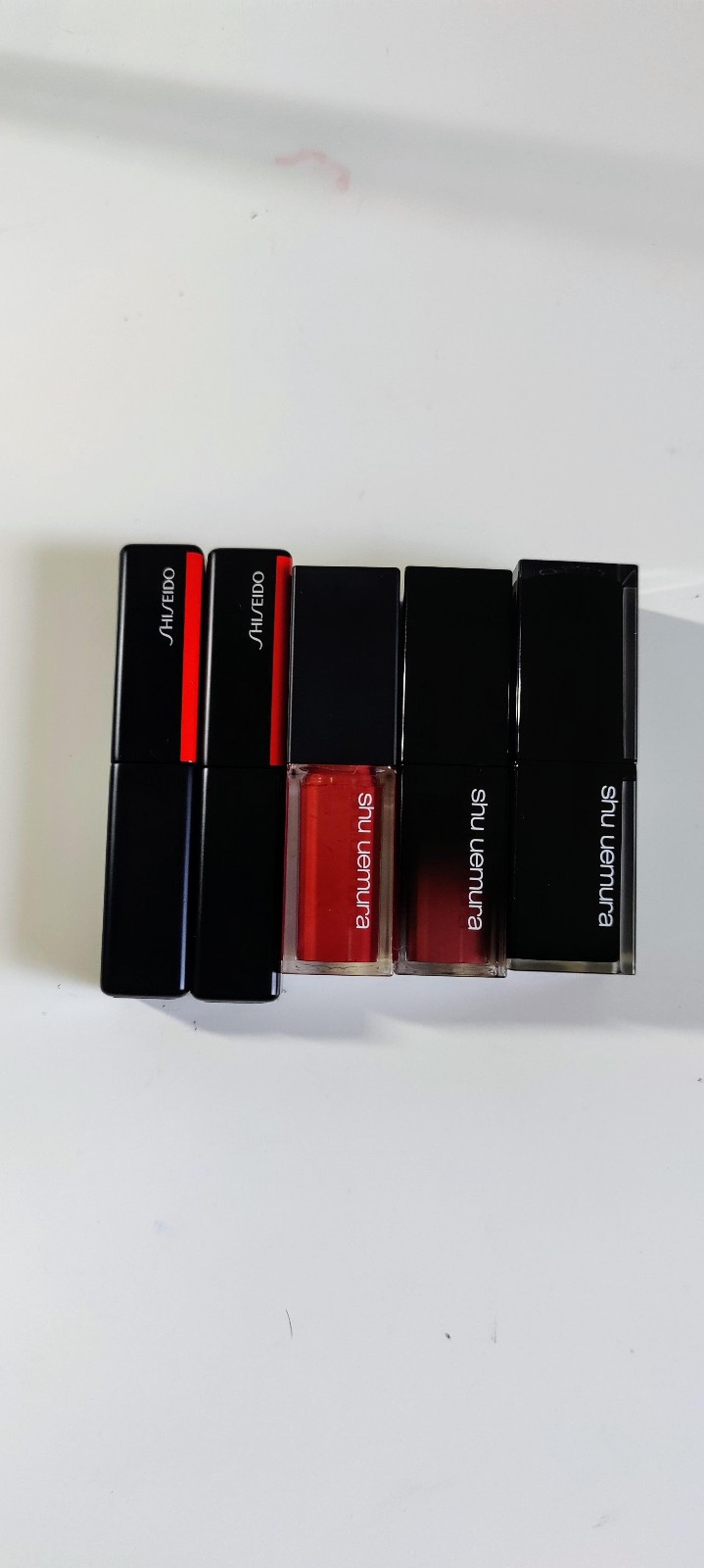 Shiseido and Shu Uemura lipstick