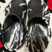 Classic Work Black & White Marble Crocs