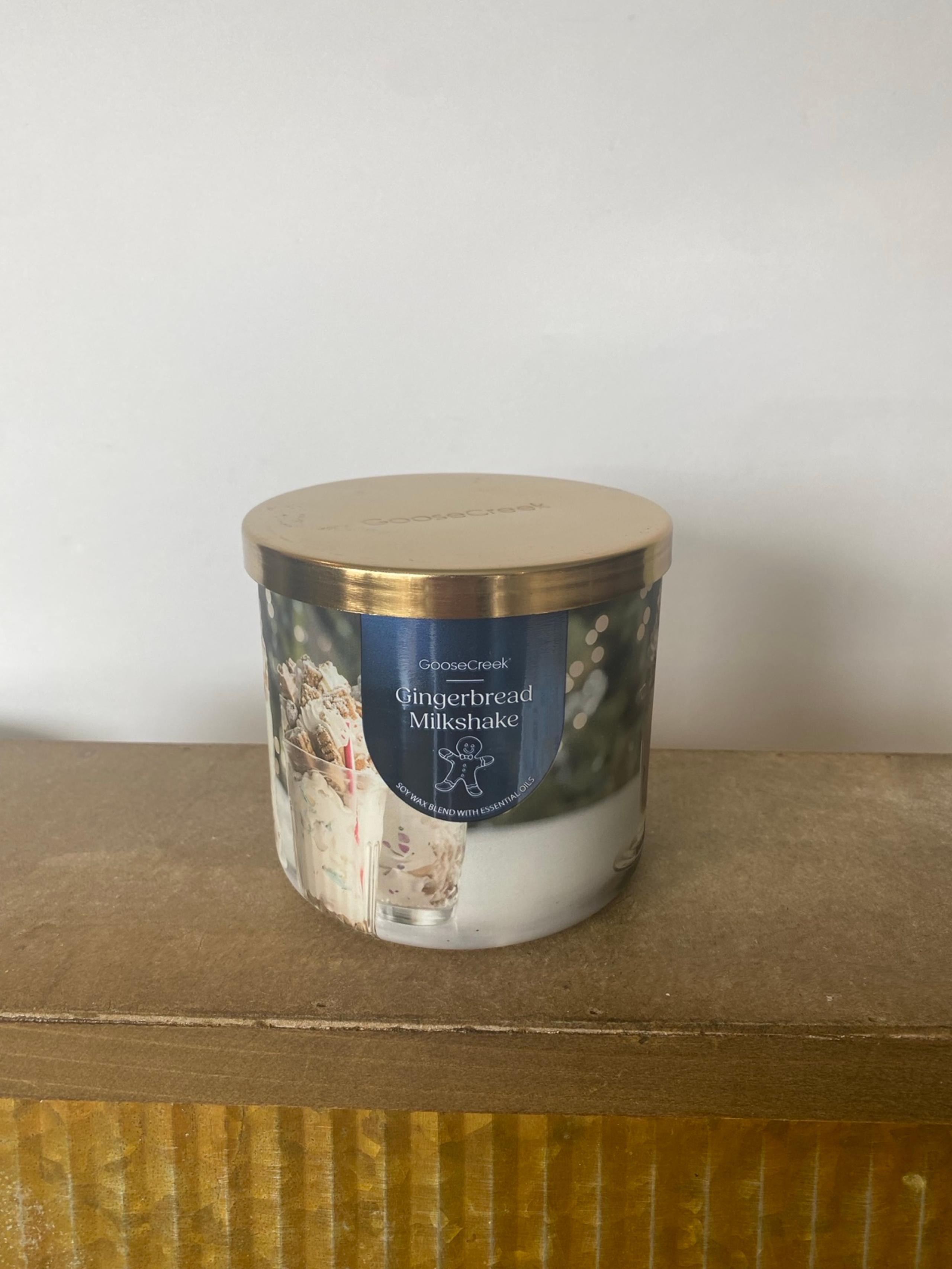 Goose Creek Gingerbread Milkshake (Caramel) 3 wick Candle w/Essential Oils