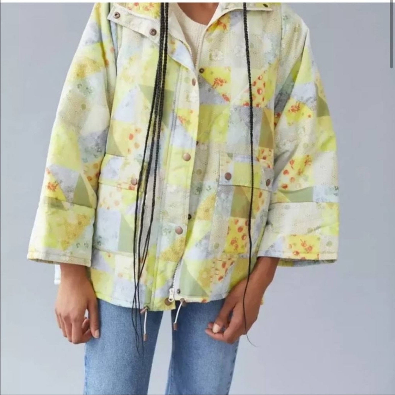 Urban Outfitters Kit Printed Nylon Puffer Jacket size S