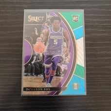 De'Aaron Fox Rookie Kings NBA basketball card