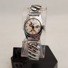 RARE VINTAGE US TIME MICKEY MOUSE INGERSOLL MECHANICAL HANDWIND WOMEN'S WATCH