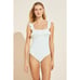 NWT Eberjey Women's Jane Smooth One-Piece Swimsuit in Ecru - Size Medium