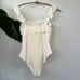 NWT Eberjey Women's Jane Smooth One-Piece Swimsuit in Ecru - Size Medium