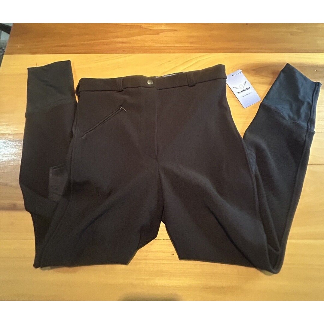 Tuffrider Rib Knee Patch Riding Pants. Size 34. Black