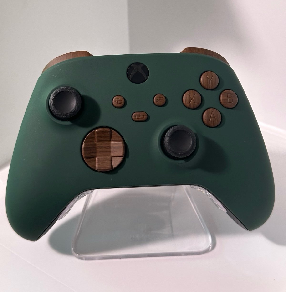 Soft Pine Green  & Woodgrain Xbox One S X or PC Controller