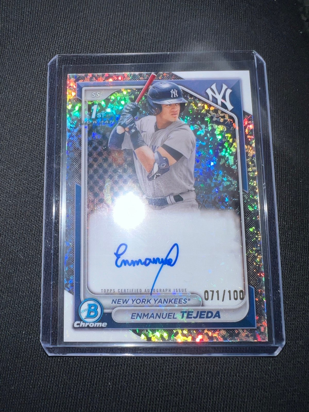 2024 Bowman Chrome Enmanuel Tejeda Mini Diamond Refractor /100