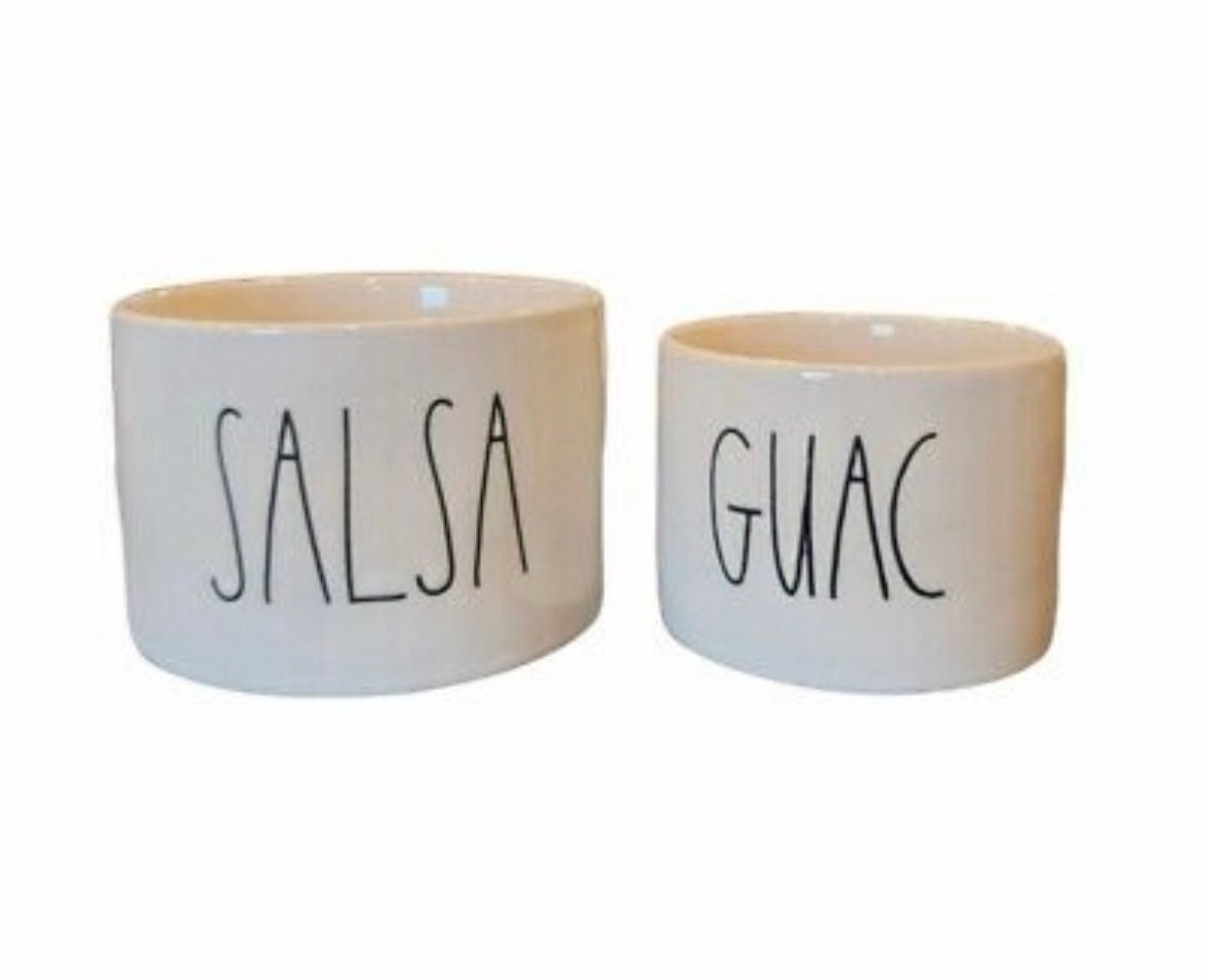 Rae Dunn salsa and guac