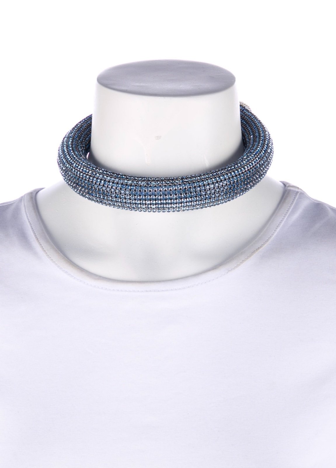 Chanel Blue Strass Fashion Choker Necklace Fall/winter 2017