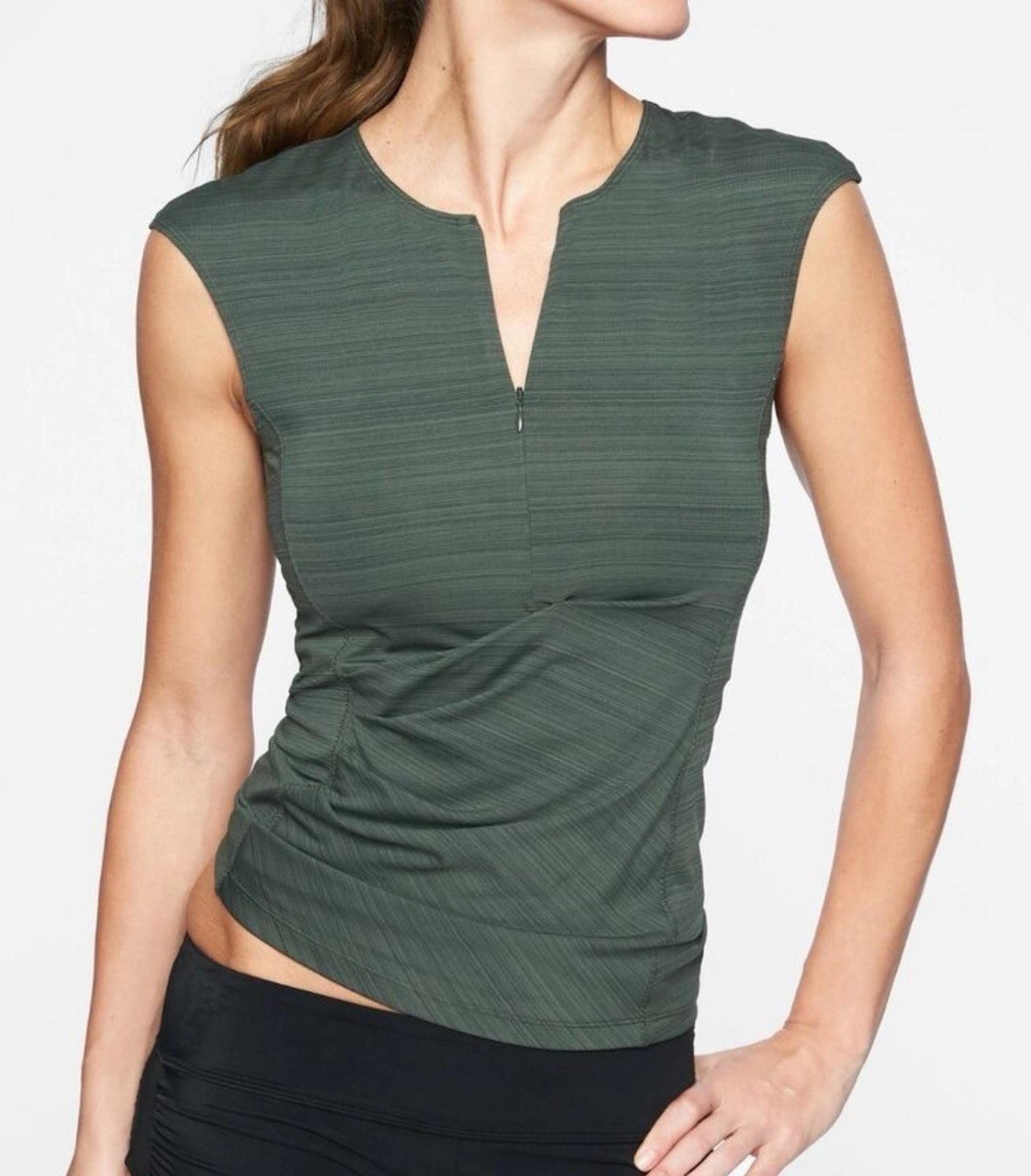 Athleta Pacifica Wrap Front Tank Rash Guard Top