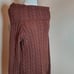 Saks Fifth Avenue Brown Chunky Cable Knit Off the Shoulder Sweater Small