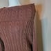 Saks Fifth Avenue Brown Chunky Cable Knit Off the Shoulder Sweater Small