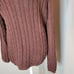 Saks Fifth Avenue Brown Chunky Cable Knit Off the Shoulder Sweater Small