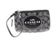 Coach F51783 Large Logo black and white , holds an iphone! wristlet Excellent Co