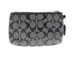 Coach F51783 Large Logo black and white , holds an iphone! wristlet Excellent Co