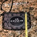 Coach F51783 Large Logo black and white , holds an iphone! wristlet Excellent Co