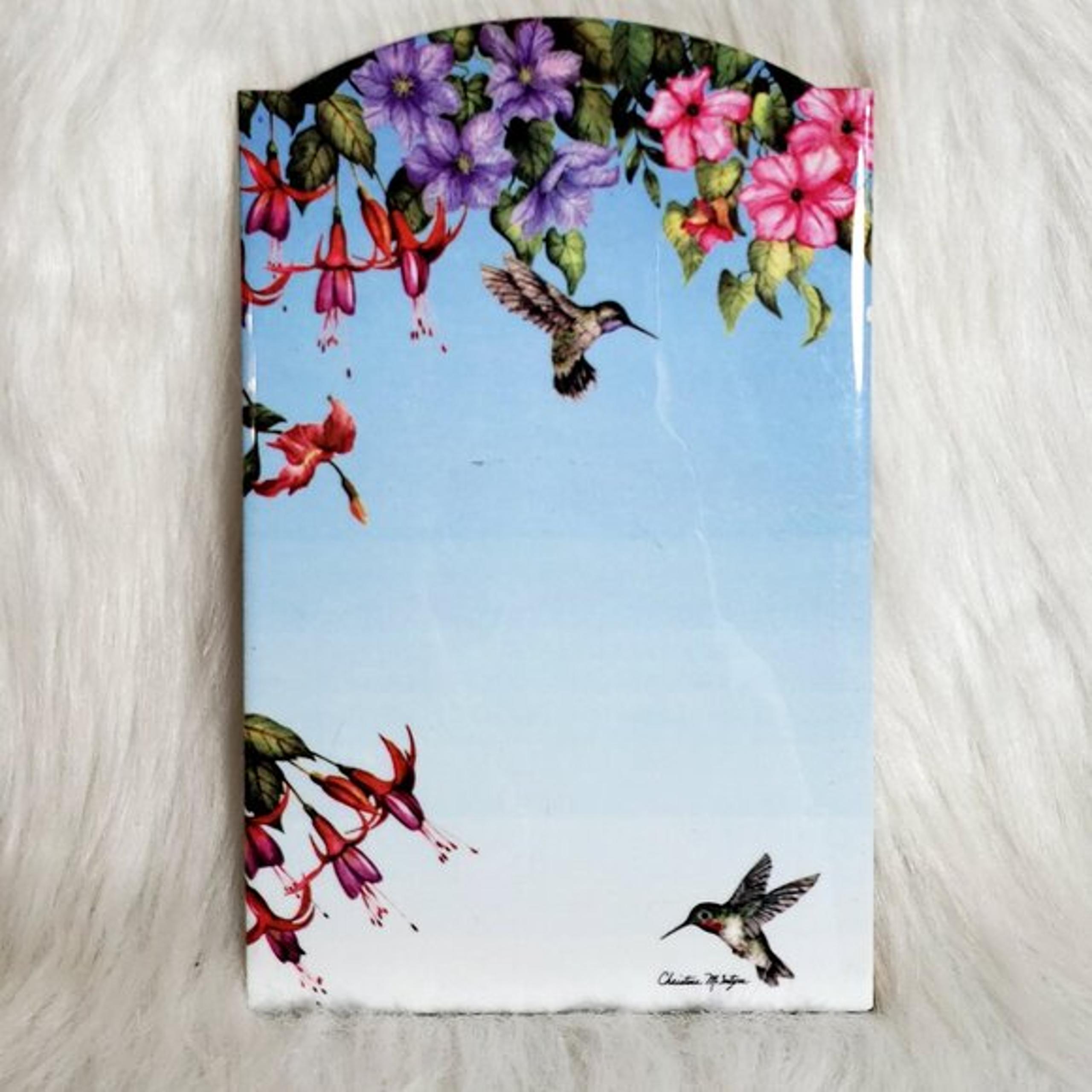 Unique Vintage Artsy Christine McIntyre Hummingbird Dry erase Wall Organizer