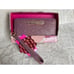 and New BETSEY JOHNSON Hearts Zip Around Wallet with Removable Strap Mauve