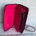 and New BETSEY JOHNSON Hearts Zip Around Wallet with Removable Strap Mauve