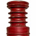 Pottery Barn 8 Red Candlestick Weathered Wood Paint Small Pillar Candle Holder