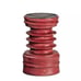 Pottery Barn 8 Red Candlestick Weathered Wood Paint Small Pillar Candle Holder