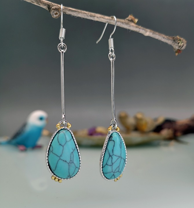 Water drop Turquoise Earrings