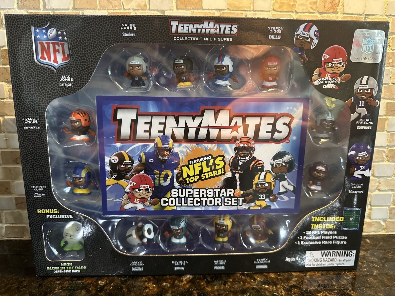 NFL TeenyMates Set, Patrick Mahomes II, Ja'Marr Chase, Micah Parsons