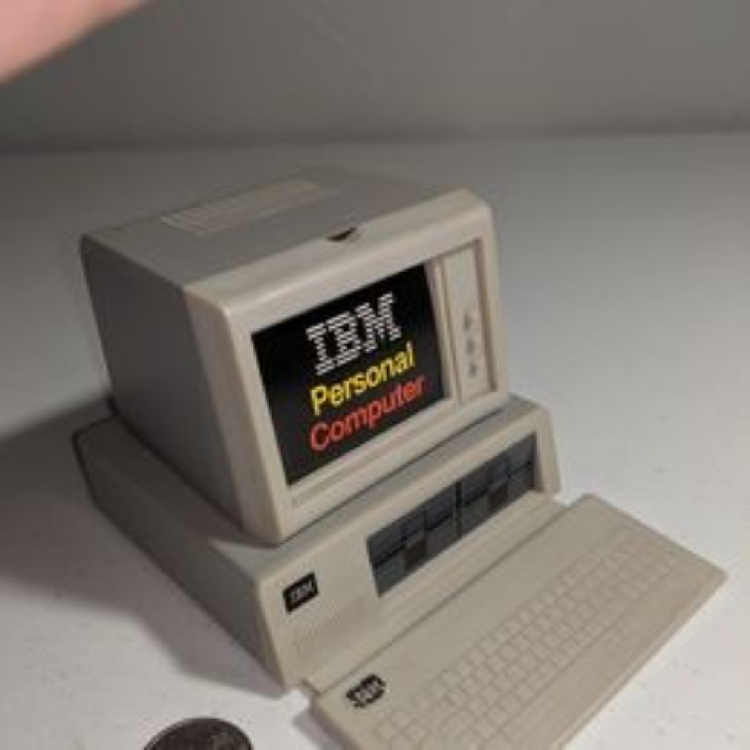 Vtg 1983 IBM PC 5150 Computer Advertising Promo Desk Caddy Clip Holder