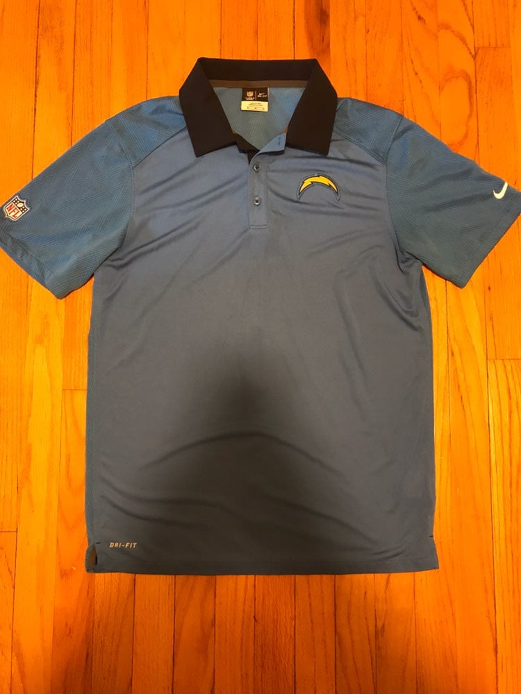 LA Chargers powder blue Nike polo - size