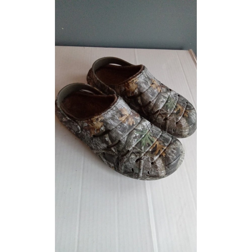 Clogs Camo Fur Lined Slip On Shoes Comfort Casual Outdoors