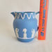 Wedgwood Jasperware Jug Pitcher Blue 5.25 Greek Mythology 1954 Vintage