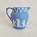 Wedgwood Jasperware Jug Pitcher Blue 5.25 Greek Mythology 1954 Vintage