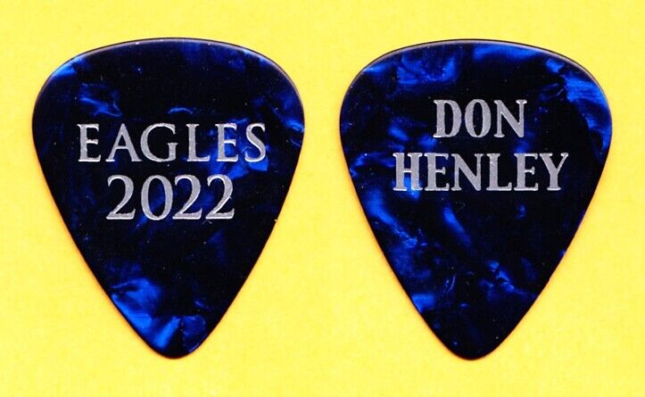 Eagles Don Henley Dark Blue Guitar Pick - 2022 Hotel California Tour
