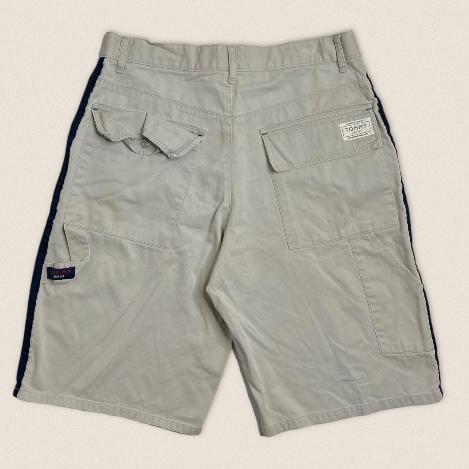 Y2K Khaki Cargo Style Shorts Tommy Hilfiger Size 34