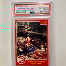 Dominique Wilkins Autograph Basketball Card