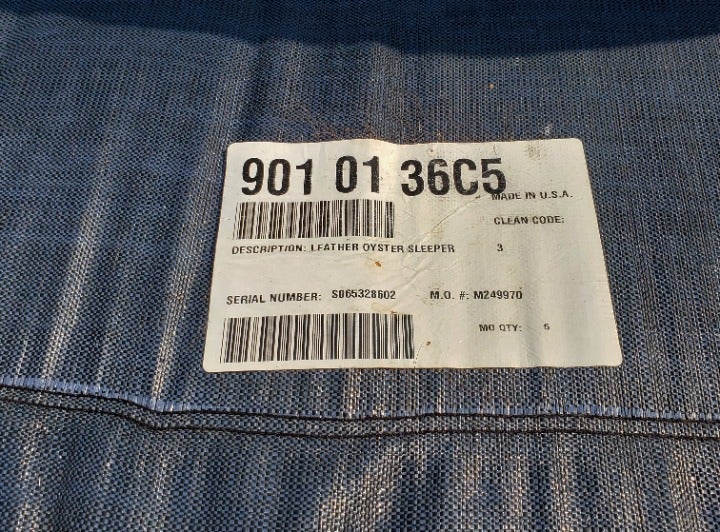 Oyster, Leather Sleep Couch