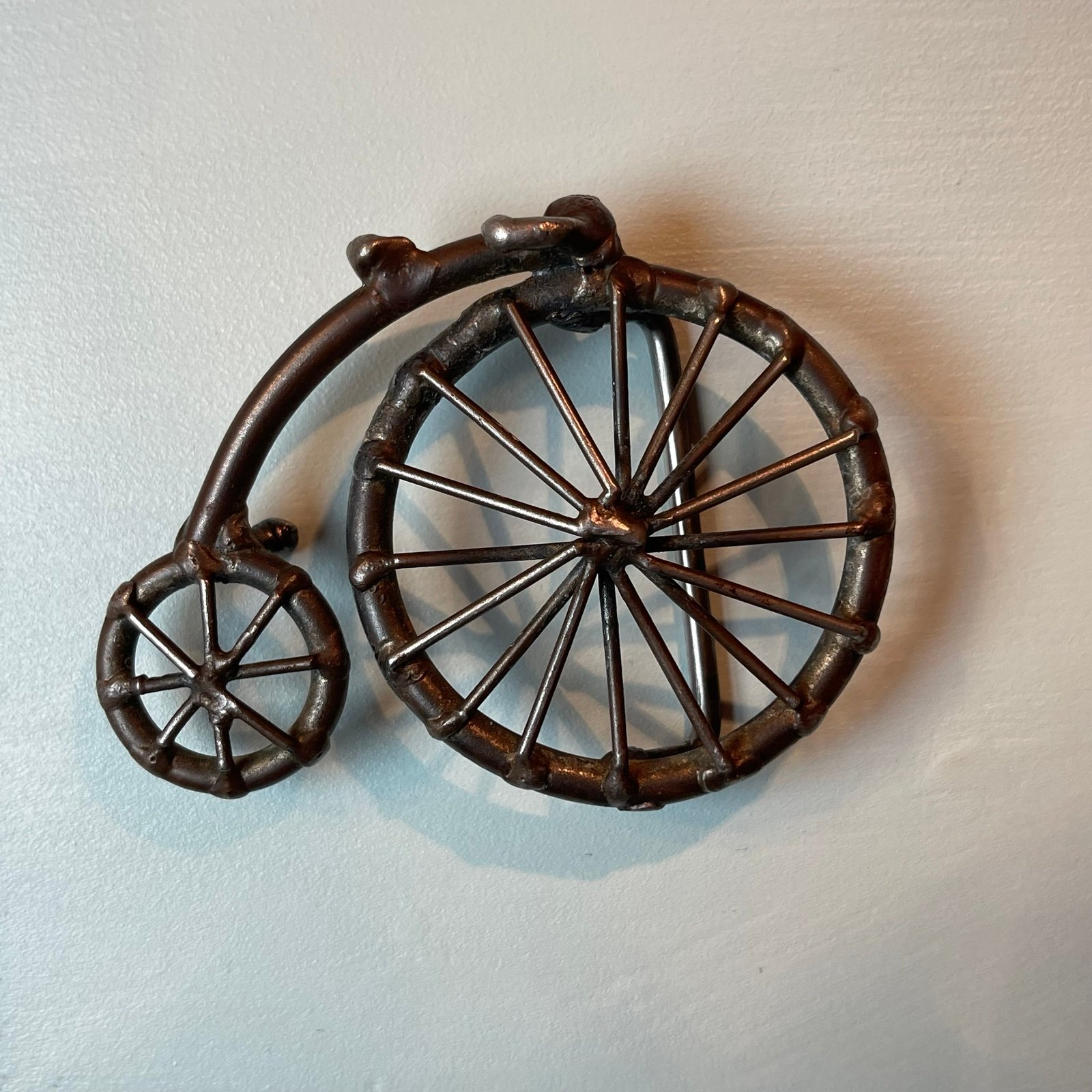 NOS PENNY FARTHING Bicycle Pendant belt Buckle