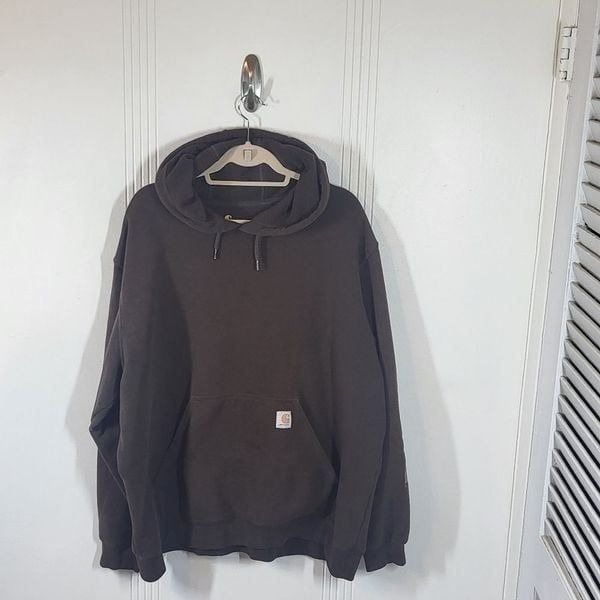 Plus Size Carhartt Men's Brown Hoodie.