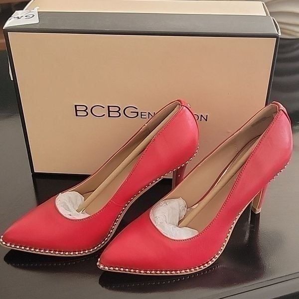 BCBG Generations Red Studded Pumps Women's Size 6